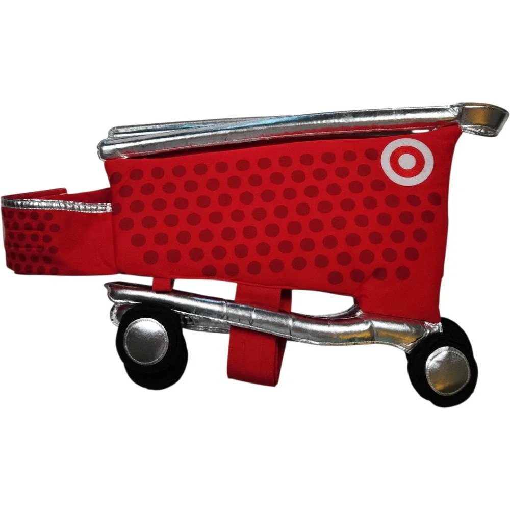 Target Shopping Cart Pet Costume Sz M‎ Red Bullseye Logo Funny Halloween Outfit